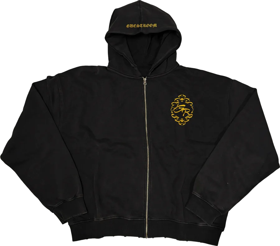 Ornate Frame Zip Hoodie
