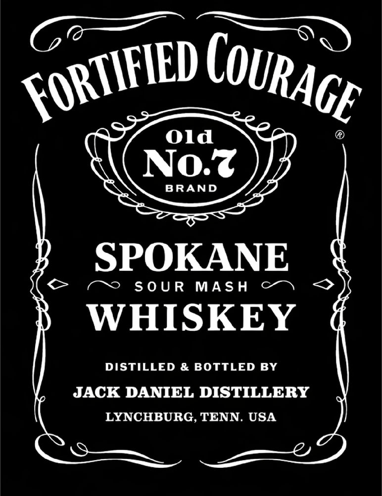 Fortified Courage label — JacksonJackson Junk Journal