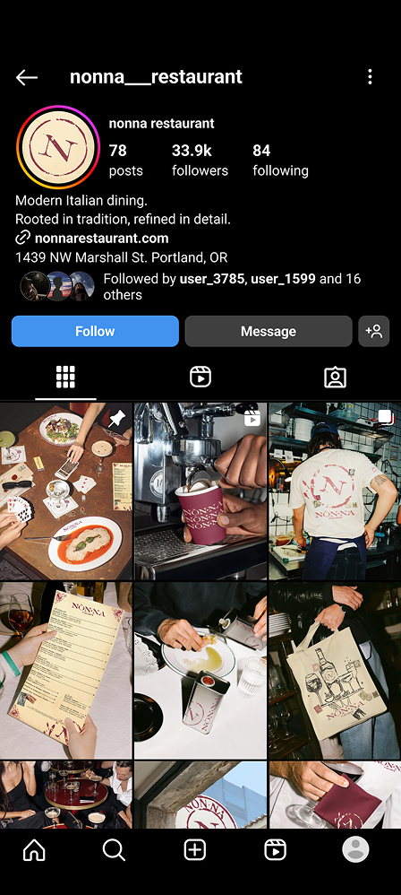 Instagram — Nòn·na Ristorante