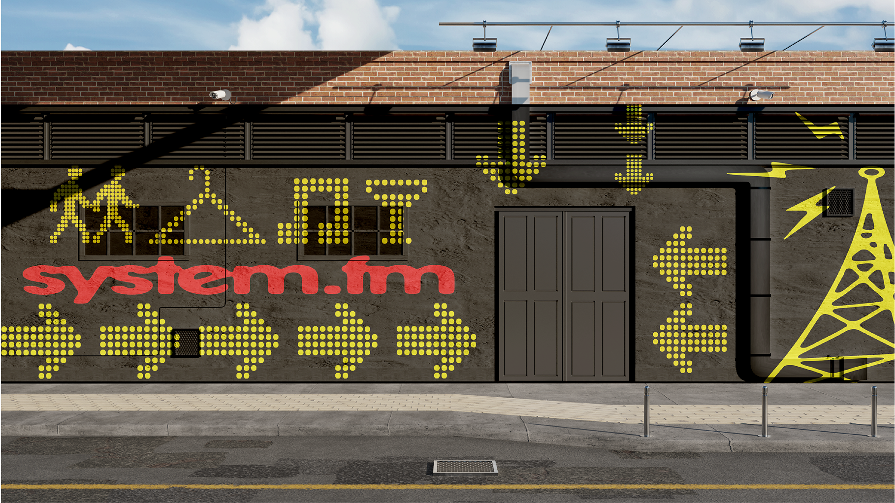 North Warehouse mural — day — system.fm