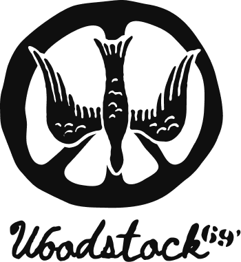 Icon + wordmark lock-up — Woodstock 69’