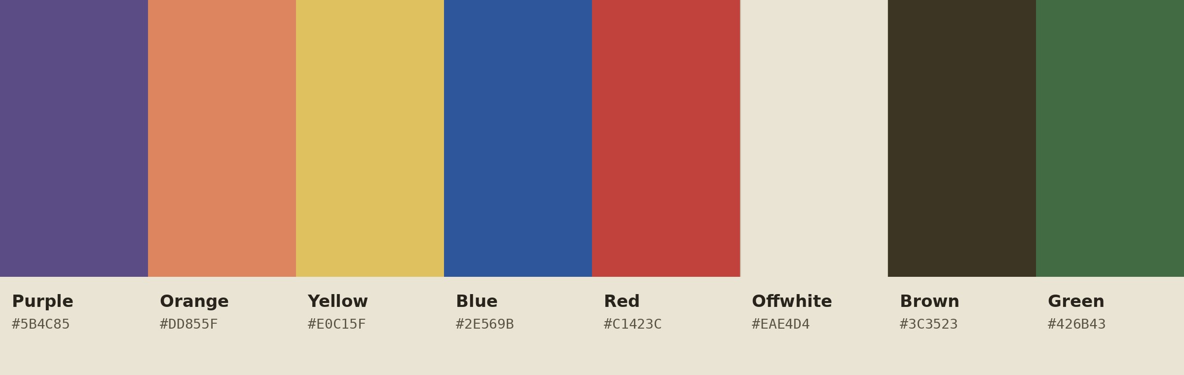 Brand palette — Woodstock 69’